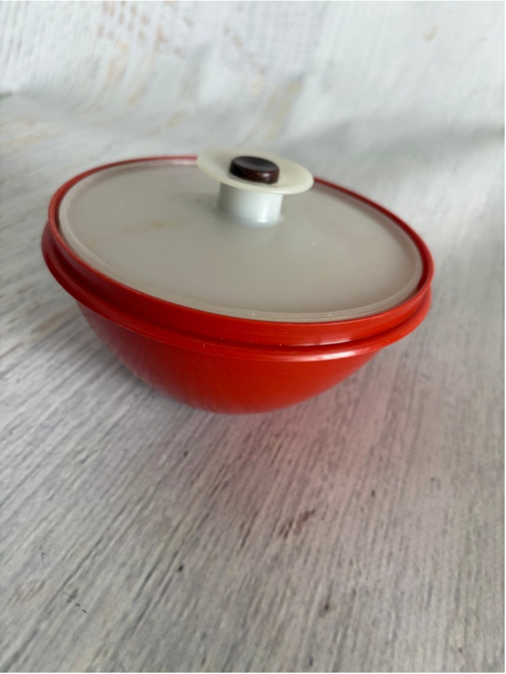 Tupperware Orange & White Food Storage Bowl One Size